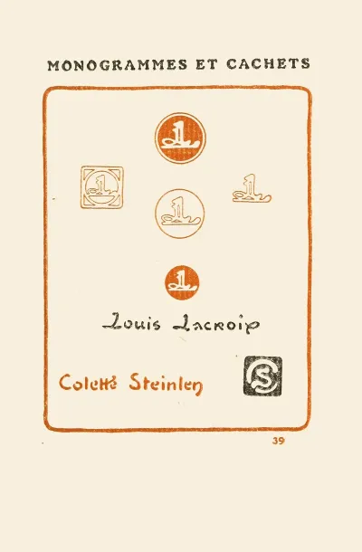 Le Second Livre Des Monogrammes Marques Cachets Et Es Libris Pl 37