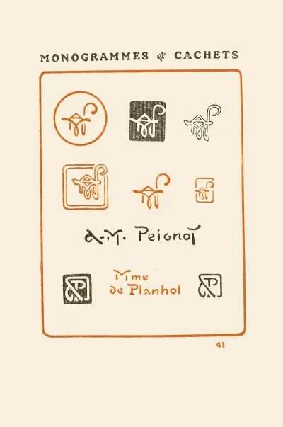 Le Second Livre Des Monogrammes Marques Cachets Et Es Libris Pl 39
