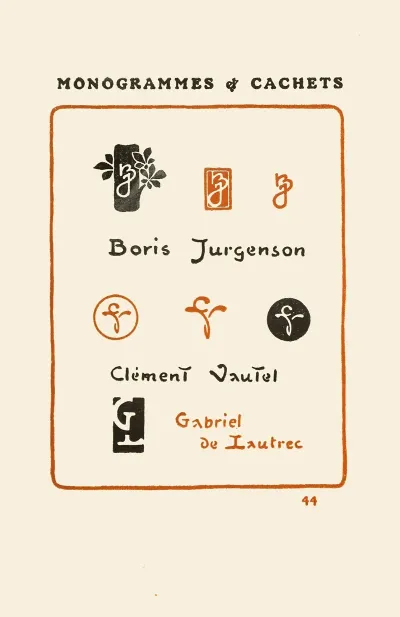 Le Second Livre Des Monogrammes Marques Cachets Et Es Libris Pl 42