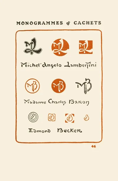 Le Second Livre Des Monogrammes Marques Cachets Et Es Libris Pl 44
