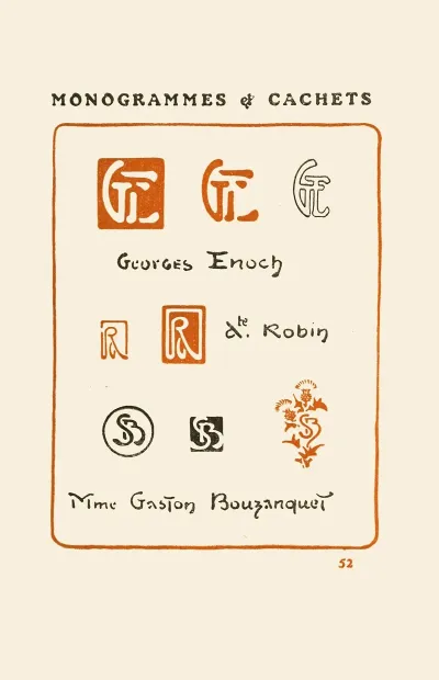 Le Second Livre Des Monogrammes Marques Cachets Et Es Libris Pl 50