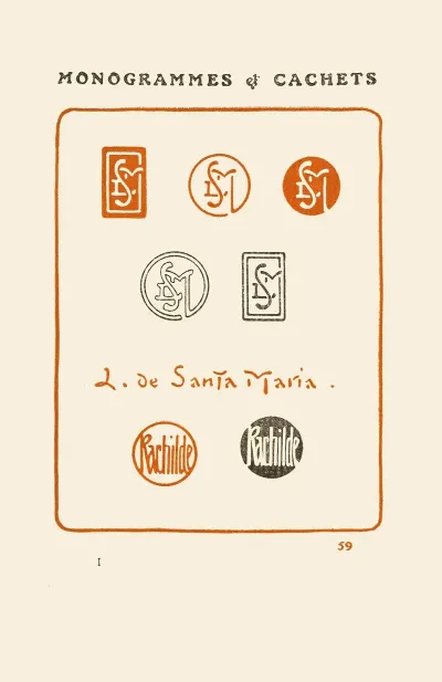 Le Second Livre Des Monogrammes Marques Cachets Et Es Libris Pl 57