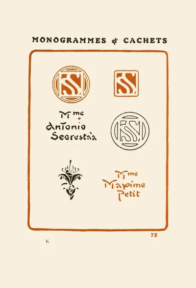 Le Second Livre Des Monogrammes Marques Cachets Et Es Libris Pl 73