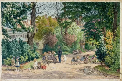Le Square De La Mairie Et Lecole Des Garcons Paris Xiveme Arrondissement