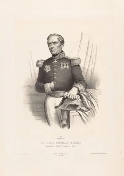 Le Vice Amiral Bruat Commandant En Chef De Lescadre De Locean