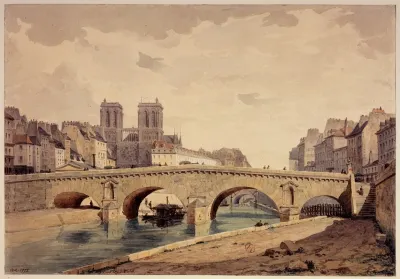 Le Vieux Pont Saint Michel En 1850