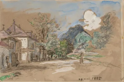 Le Village De Fontaine Avec Vue Sur Le Neron