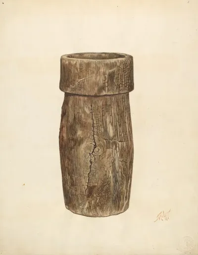 Lead Miners Wooden Bucket