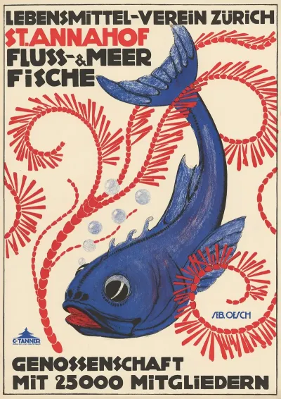 Lebensmittel Verein Zurich St Annahof Fluss Meerfische Genossenschaft Mit 25000 Mitgliedern
