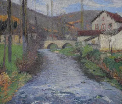 Lecole Et Le Pont Sur Le Vert A Labastide Du Vert