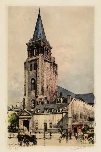 Leglise Et La Place Saint Germain Des Pres