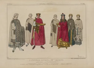 Lempereur Justinien Limperatrice Theodora Leur Suite Autre Personnage
