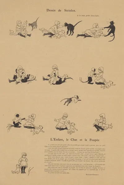 Lenfant Le Chat Et La Poupee