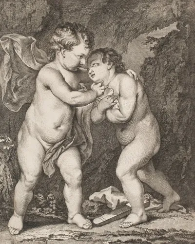 Lenfant Qui Joue Avec Lamour