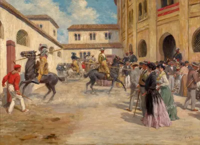 Lentrainement Des Picadors Aux Arenes