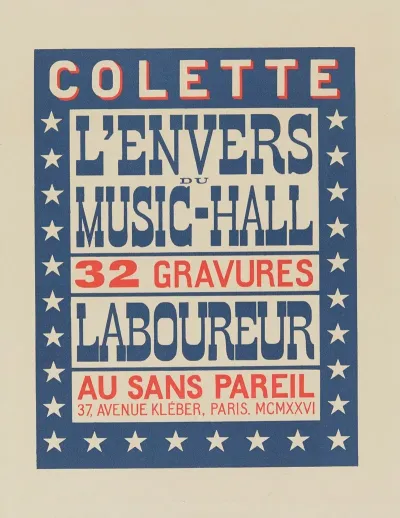 Lenvers Du Music Hall Colette Laboureur 32 Gravures