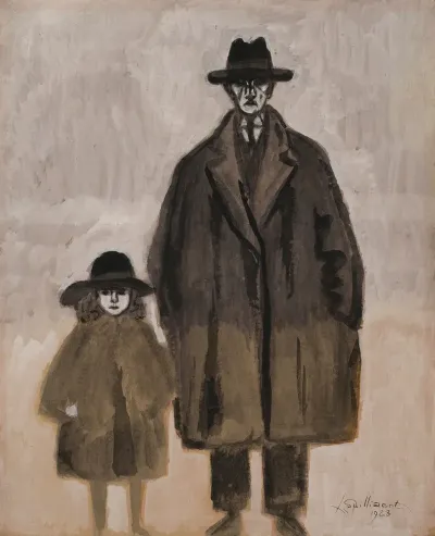 Leon Spilliaert Et Madeleine En Promenade A Ostende
