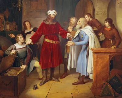 Leopold Von Babenberg Hands Over His Treasures To The Citizens Of Vienna