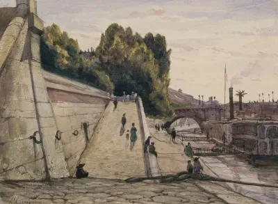 Les Bains De La Samaritaine La Seine Sur Le Quai Du Louvre 1er Arrondissement