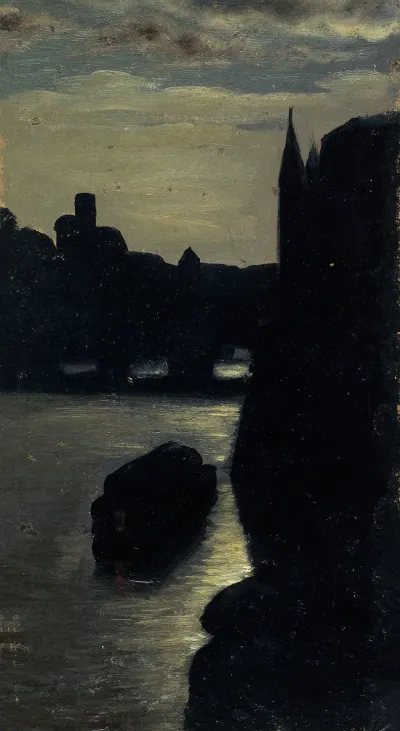 Les Bords De La Seine Pres Du Palais De Justice Effet De Nuit