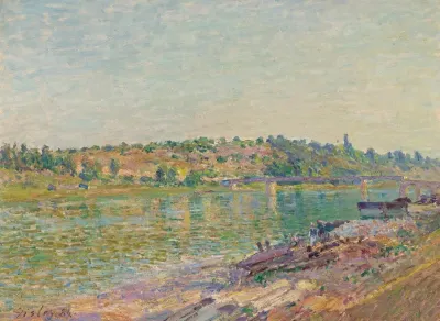 Les Coteaux De La Celle Sous Moret Vus De Saint Mammes