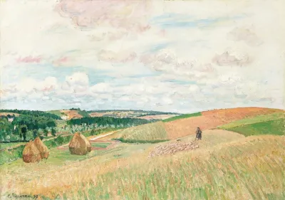 Les Coteaux De Thierceville Meules Berger Et Troupeau