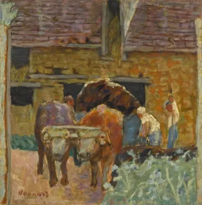 Les Deux Boeufs Et La Ferme