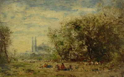 Les Eaux Douces Dasie Environs De Constantinople