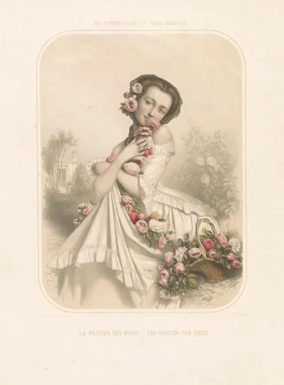 Les Femmes Revees Ideal Beauties La Passion Des Roses The Passion For Roses