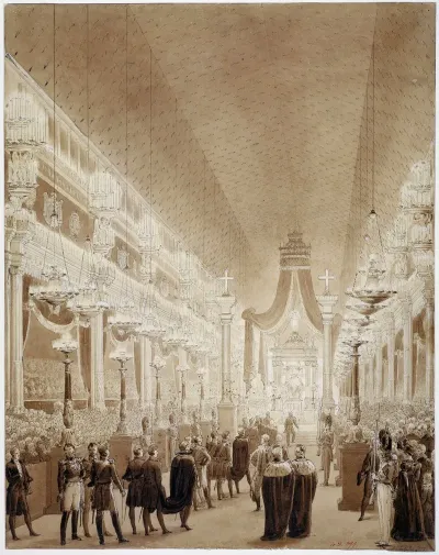 Les Funerailles De Louis Xviii A Saint Denis En 1824