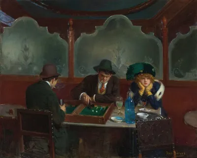 Les Joueurs De Jacquet Backgammon