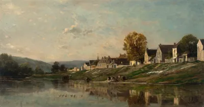 Les Laveuses Au Bord De La Seine A Bonnieres