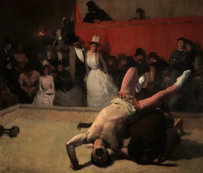 Les Lutteurs Scene De La Foire De Neuilly