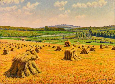 Les Moissons Paysage Aux Meules