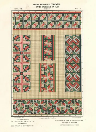 Les Ornements De Lindustrie Domestique Broderies Des Paysans Rutheniens Vol 1 Pl 04
