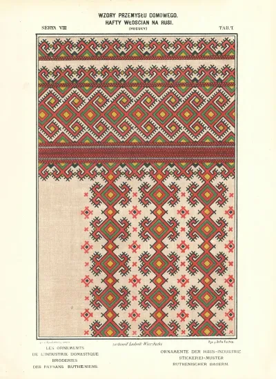 Les Ornements De Lindustrie Domestique Broderies Des Paysans Rutheniens Vol 1 Pl 07