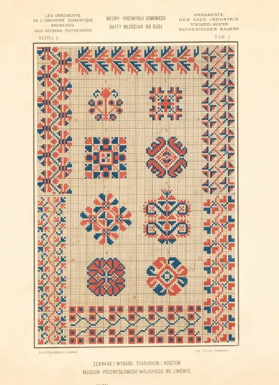 Les Ornements De Lindustrie Domestique Broderies Des Paysans Rutheniens Vol 2 Pl 01