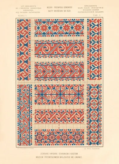 Les Ornements De Lindustrie Domestique Broderies Des Paysans Rutheniens Vol 2 Pl 04