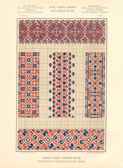 Les Ornements De Lindustrie Domestique Broderies Des Paysans Rutheniens Vol 2 Pl 05