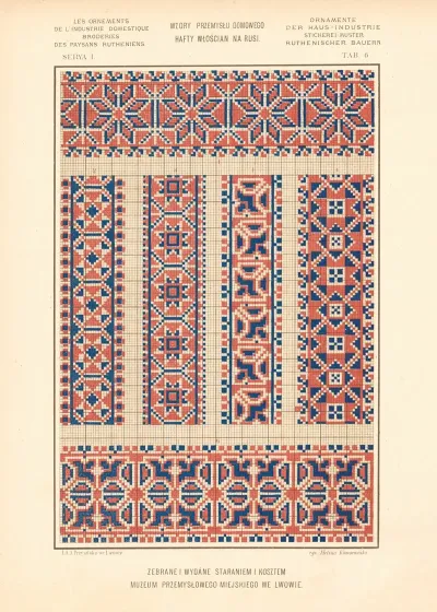 Les Ornements De Lindustrie Domestique Broderies Des Paysans Rutheniens Vol 2 Pl 06