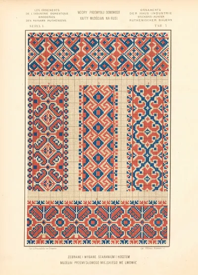 Les Ornements De Lindustrie Domestique Broderies Des Paysans Rutheniens Vol 2 Pl 07