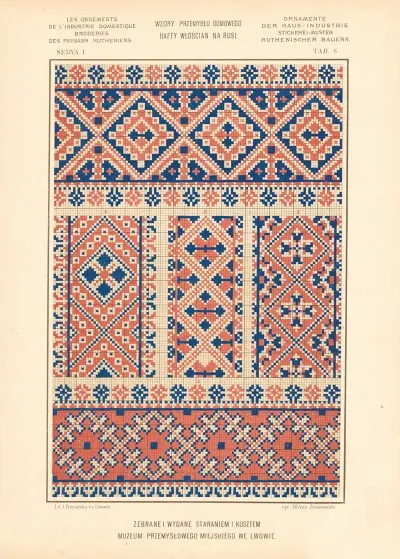 Les Ornements De Lindustrie Domestique Broderies Des Paysans Rutheniens Vol 2 Pl 08