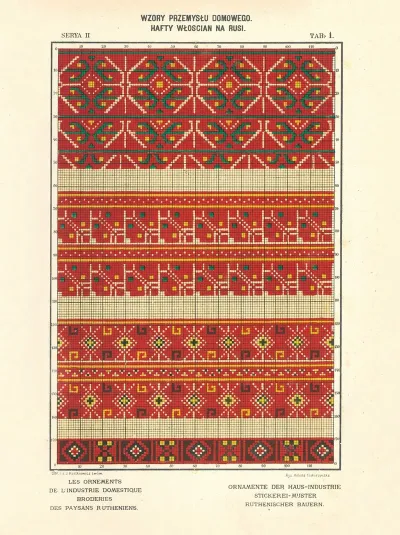 Les Ornements De Lindustrie Domestique Broderies Des Paysans Rutheniens Vol 3 Pl 01