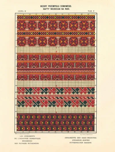 Les Ornements De Lindustrie Domestique Broderies Des Paysans Rutheniens Vol 3 Pl 06