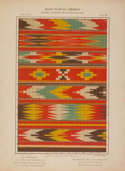 Les Ornements De Lindustrie Domestique Couvertures Tissues Et Tapis Des Paysans Routheniens Pl 05