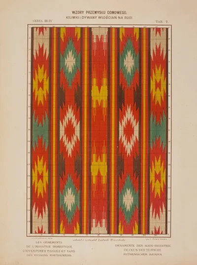 Les Ornements De Lindustrie Domestique Couvertures Tissues Et Tapis Des Paysans Routheniens Pl 07