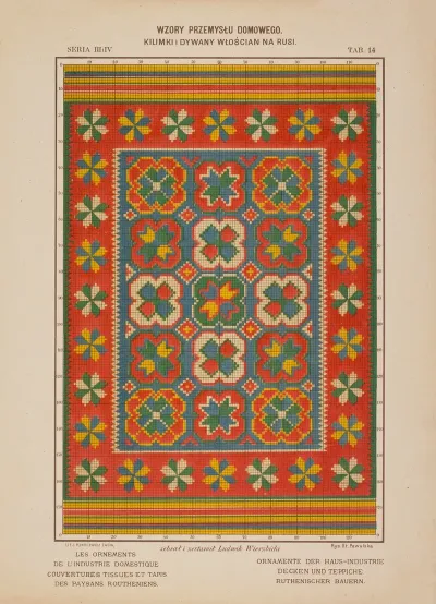 Les Ornements De Lindustrie Domestique Couvertures Tissues Et Tapis Des Paysans Routheniens Pl 14