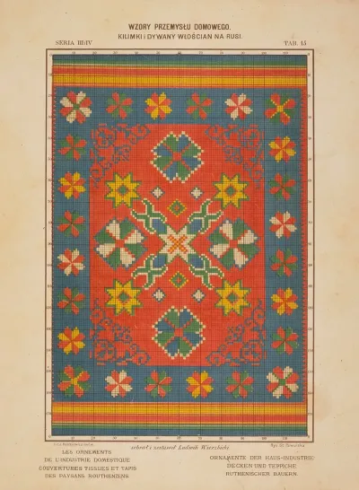 Les Ornements De Lindustrie Domestique Couvertures Tissues Et Tapis Des Paysans Routheniens Pl 15