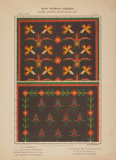 Les Ornements De Lindustrie Domestique Couvertures Tissues Et Tapis Des Paysans Routheniens Pl 17