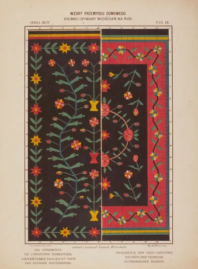 Les Ornements De Lindustrie Domestique Couvertures Tissues Et Tapis Des Paysans Routheniens Pl 18